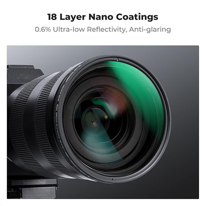 K&F CONCEPT 52mm Black Diffusion Mist 1/4 & Variable ND2-32 in-1 Filter Cinematic Effect Neutral Density Filter for Camera Lens with 18 Multi-Layer Coatings (K- Series)