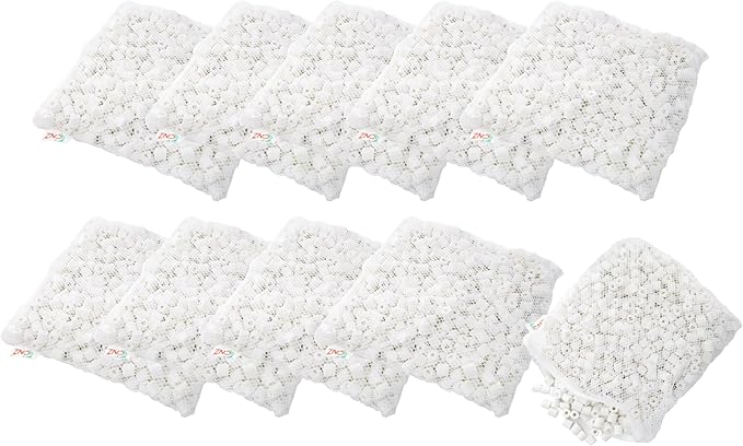 CNZ Premier Bulk Bio Ceramic Rings Filter Media for Aquarium Koi Fish Pond Reef Filter (50-lbs)