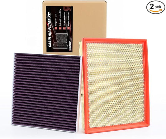 Engine & Cabin Air Filter Kit for 2014-2018 Silverado 1500 Sierra 1500, 2015-2019 Silverado 2500 HD Sierra 2500HD 6.0L ONLY,2015-2020 Suburban Tahoe Yukon,NOT FOR DIESEL 6.6L,Replaces# CA8755A,CF11809