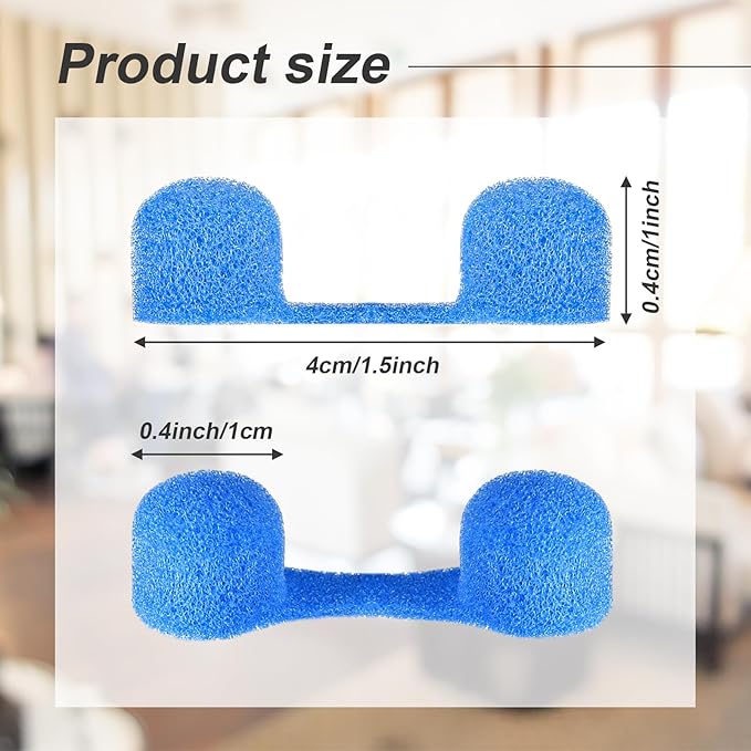 Tondiamo 100 Pieces Nose Plug Filter Disposable Nose Filter Sponge for Women Men Sunless Spray Tanning Outdoor Dust Construction Areas(Blue)
