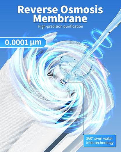 Reverse Osmosis System, Dual RO Water Filter, 800 GPD Fast Flow, 3:1 Pure to Drain, Tankless Under Sink RO System, Reduce PFAS & TDS, Smart LED Faucet