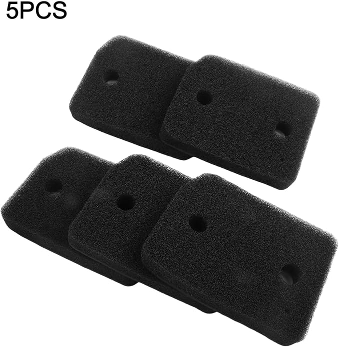 5 Pack Black Sponge Filter Mat For Replacement Foam Filters For Dust Control And Optimal Machine Performance