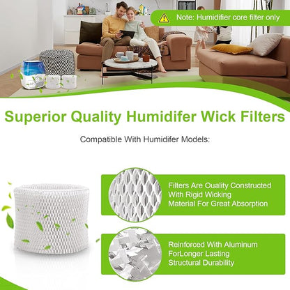 Humidifier Filter for Pelonis PSU10E1BB, PSU10E1WW, PSU10E2FWW and PSU10E2FBB Compatible with Air Filter Factory Replacement for Pelonis Humidifier Wick Filter 2 Pack