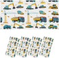 4 Pcs Fluorescent Light Covers for Ceiling Lights Seamless Construction Vehicles Cranes Excavators Trucks Bulldozers Decorative Magnets Light Filters for Office Home Classroom Must Haves 4’ x 2’