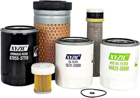 Maintenance Filter Kit 77700-03364 Compatible with Kubota B3000 B3030 B3200 B3300 B7800 B3000HSDC B3000HSDCC B3030HSD B3030HSDC B3030HSDCC B3200HSD B3200HSDWO B3300SUHSD B7800HSD V1505 Engine