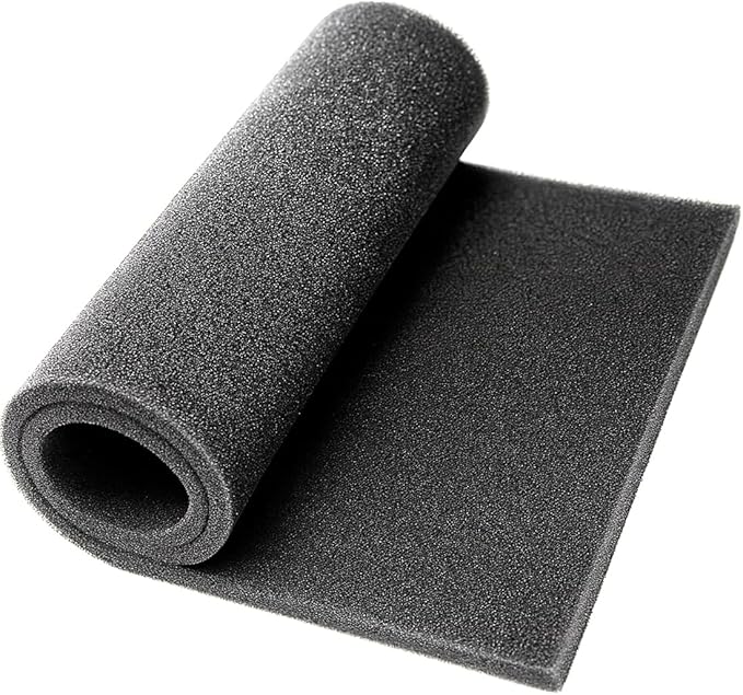 Washable Foam Filter Material for Uni Filter BF-1 BF1, 65-PPI Motorcycle Foam Air Filter Sheet, Cut-to-Size Pre-Filter Sponge for ATV/UTV Dirt Bike Lawn Mower Engines,15''x18''x5/8'', Black