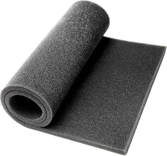 Washable Foam Filter Material for Uni Filter BF-1 BF1, 65-PPI Motorcycle Foam Air Filter Sheet, Cut-to-Size Pre-Filter Sponge for ATV/UTV Dirt Bike Lawn Mower Engines,15''x18''x5/8'', Black