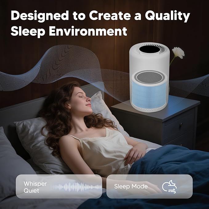 Core 200S Smoke Remover Replacement Filter Compatible with LEVOIT Core 200S and Core 200S-P Smart WiFi Air Purifier, 3-in-1 H13 True HEPA Activated Carbon Filter, Core 200S-RF-SR, Blue, 2 Pack