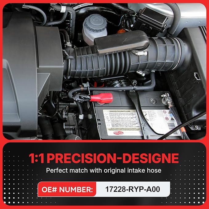 17228-RYP-A00 Air Intake Hose Tube with Clamps for 2006 2007 2008 Honda Pilot 3.5L