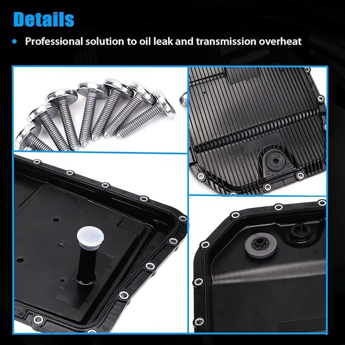 AUCERAMIC 6HP26 Transmission Oil Pan with Filter and Gasket Kit for BMW 745Li X5 24117571227 24152333903