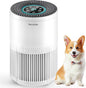 Air Purifiers for Bedroom Home, Air Purifier with PM 2.5 Air Quality Monitor Cover Up to 1235 Ft², Air Filter Cleaner with 5 mode Light, Sleep Mode, Timer, Fragrance Sponge for Smoke, Odor, Dander