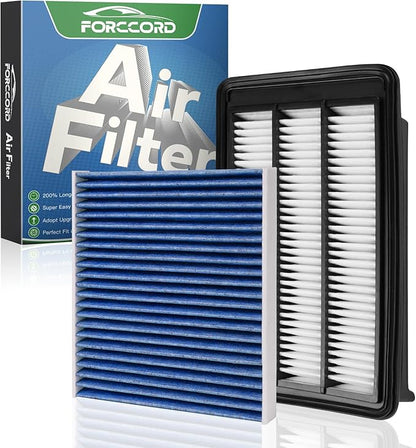 Engine & Cabin Air Filter Kit - Fit for Honda Civic 1.5L 2016 2017 2018 2019 2020 2021 Activated Carbon Cabin Filter - Replacement CF11182 CA12050 Air Filter for My Civic (Not for hybrid!)