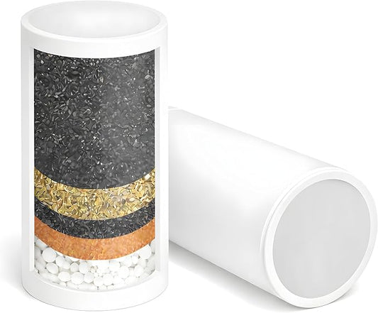 Crystal Quest Faucet Mount Filter Cartridge – Advanced Multi-Stage Filtration for Chlorine, Heavy Metals, VOCs, & More 6-12 Months Lifespan, Easy Tool-Free Installation [Pack of 2]