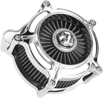 Air Filter Cleaner for Harley Davidson Softail Touring Street Road King Glide Trike for Harley Davidson Air Intake Filters for Touring 08-16, Softail 16-17 Grey
