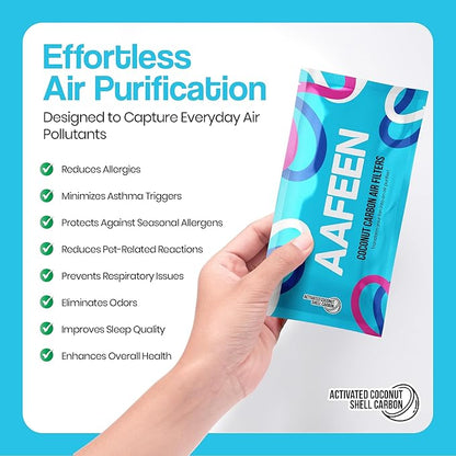 Ceiling Fan Filters for Blades - 3 Pcs Activated Coconut Shell Carbon Ceiling Fan Air Purifier Pads - Adhesive Fans Filter - Dust Catcher Fans Blade Air Purifier Pads - Fresh Natural Air