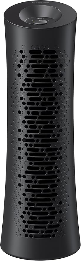 Honeywell HPA030 HEPA Tower Air Purifier, Airborne Allergen Reducer for Medium/Large Rooms (200 sq ft), Black - Wildfire/Smoke, Pollen, Pet Dander, and Dust Air Purifier