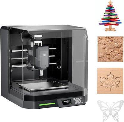 Genmitsu Cubiko CNC Router Machine with Enclosure, PCB Milling Machine, Smart Desktop CNC with Auto Z-Probing, WiFi & APP Supported, Great for Polishing, Drawing, Woodworking