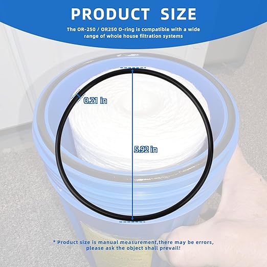 OR-250 o-Ring Compatible with Culligan Water Filter Housing WH-HD200-C, 3M 3WH-HD-S01, Dupont WFAO100,Replacement for Dupont WFAO100,HF45-ORING(2 Pack)