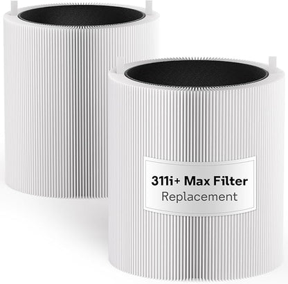 Leemone 2 Pack 311i+ Max Filter Replacement Compatible with Blue Pure 311i+ Max Air Purifier, Blue Pure F3MAX+, Activated Carbon Filter
