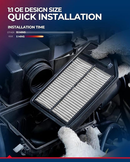 KAX Engine Air Filter, CA10881 Replacement for Hyundai Azera 2012-2017, Santa Fe 2010-2012, Sonata 2011-2014, Sorento 2011-2013, Kia Optima 2013-2015, Air Filter with High Performance