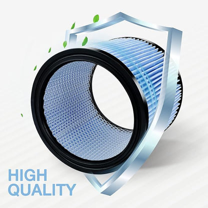 Shop-Vac High Performance 90304/90344 Cartridge Filter, Fits most 5-16 Gallon Shop-Vac Wet/Dry Vacuums, High Efficiency Filtration Paper, Washable and Reusable, 1 Pack