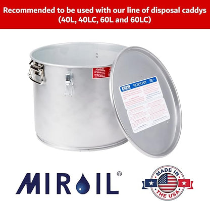 MirOil B22FS Fryer Oil Filter Bag & Frame Combo, Extends Life, Polish Hot & Cold Cooking Oil for Filtration for Deep Fryers, Fits on Top of Fryer Filter Pot, Pail and Storage Container for Restaurants