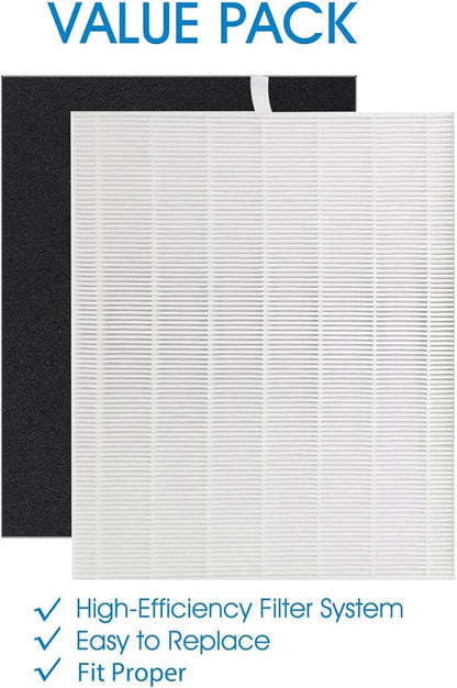 D480 True HEPA Replacement Filter D4, Compatible with Winix D480 Air Purifier, Compare to D4 Filter, Item Number 1712-0100-00, 1 H13 True HEPA Filters + 4 Activated Carbon Pre-Filters