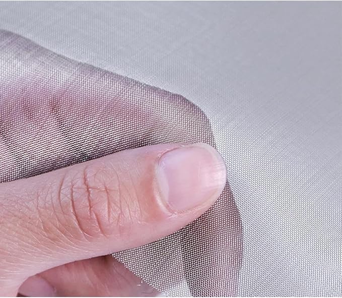 Stainless Steel Woven Wire Mesh, 304 Steel Wire Cloth, 100 Mesh High-Density Filter Screen, Rodent-Proof Insect Mesh, Tear-Resistant Metal Grid for Airbricks, Garden