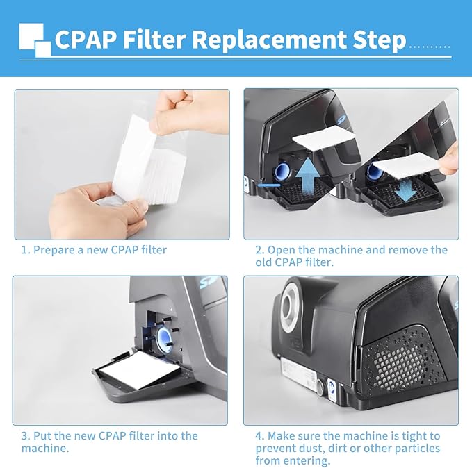 Replacement Filters Compatible with ResMed Airsense 10, Aircurve 10, S9 Series,High-Efficiency Disposable Filters, 60 Pack