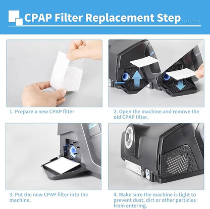 Replacement Filters Compatible with ResMed Airsense 10, Aircurve 10, S9 Series,High-Efficiency Disposable Filters, 60 Pack
