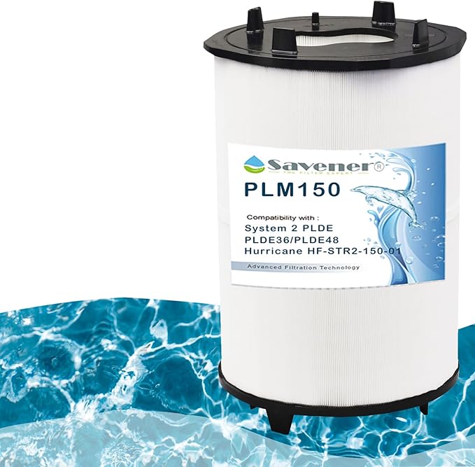 Savener® 27002-0150S Pool Filter Cartridges, Replaces Sta-Rite 27002-0150S Pool and Spa D.E. Filter, Compatible with Sta-Rite PLM150 and System 2 Modular Media, with Air Bleed Assembly, 150 Sq. Ft