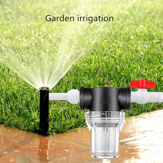 Sediment Filter Pressure Washer Filter Stainless Steel Filter 40Mesh Screen for Outdoor Gardening Inlet Water 1/2 Inch Female Thread Connector