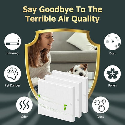 Improvedhand AP-1512HH Replacement Filter for Coway Airmega 200m series AP1512HH AP-1512HH-FP AP-1518R AP-1519P, 3 Pack H13 True High Efficiency Filter, Replace Part # 3304899