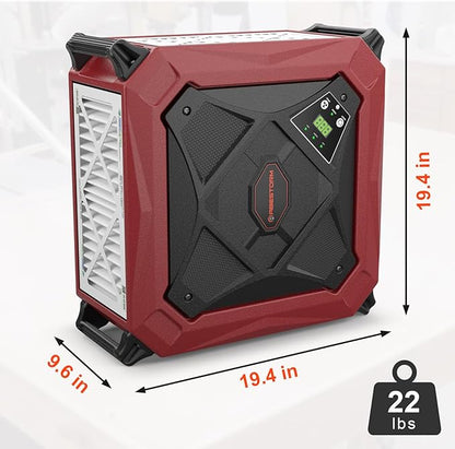Abestorm 270 Degree Air Filtration System, Built-in Ionizer, 1080 CFM Dust Collector with Strong Vortex Fan, Suitable for Woodworking Shop, Garage, Workshops, 2-speed Adjustment, DecDust 1080IG