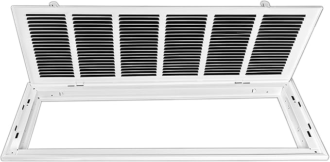 Venti Air 30" X 10" Steel Return Air Filter Grille - Removable Face/Door for 1 inch filters - HVAC Duct Cover Grill (2-3 Business Day Delivery) [Outer Dimension: 32.5"W X 12.5" H]