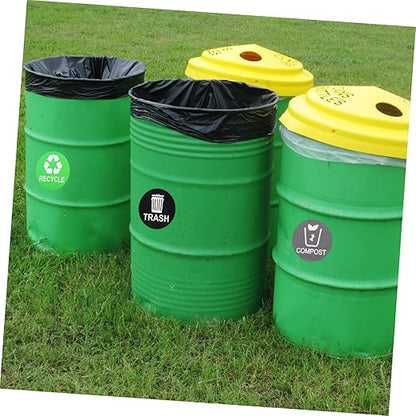 9pcs Trash Can Classification Stickers Self-Adhesive Recycling Decals for Easy Waste Sorting Options for Home and Kitchen Use