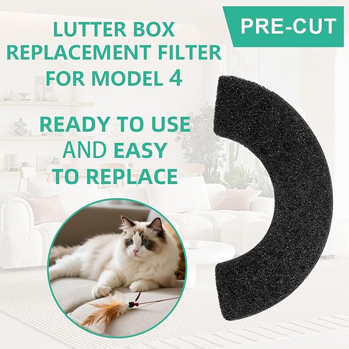 Lubise 8Pcs 0.5in Carbon Filters Compatible with LR 4,Replacement Activated Charcoal Filters for Litter Box Premium Filter,Thickened and Durable,Eliminate Odor and Controls Moisture on Pet's Body