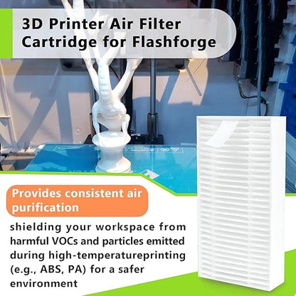4PCS 3D Printer Air Filter Cartridge for Flashforge Adventurer 5M Pro/Adventurer 5M, Easy to Install 3D Printer Air Filter Set Fits for Adventurer 5M Series 3D Printer