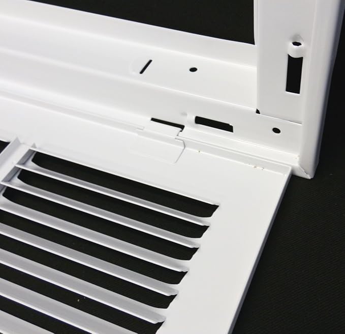 HVAC Premium 14 x 24 Duct Opening Steel Return Air Filter Grille, for 1-inch Filter, Removable Door, Flat Stamped HVAC Vent Cover Grille, Outer Dimensions 16.5 x 26.5