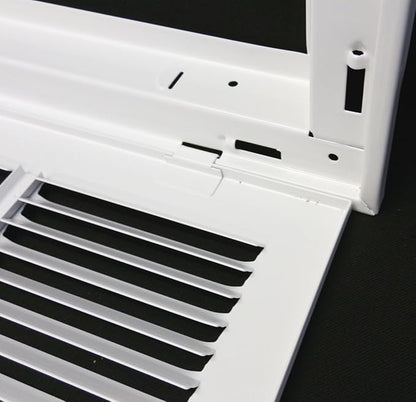 30" X 24 Steel Return Air Filter Grille for 1" Filter - Removable Frame - HVAC Duct Cover - Flat Stamped Face - White [Outer Dimensions: 32.5 X 25.75]