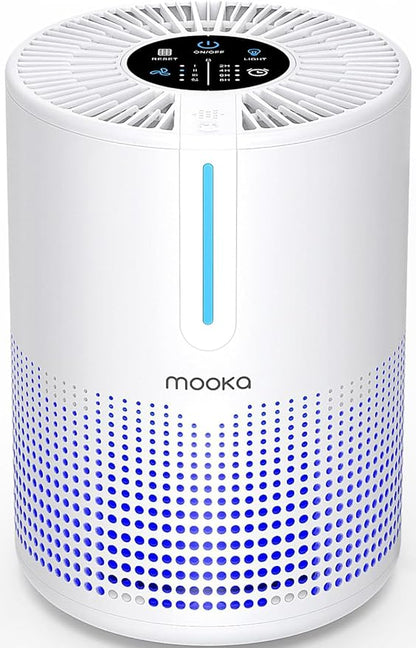 Air Purifiers for Bedroom Home 430 Sq.Ft, MOOKA H13 HEPA Filter Small Portable Air Purifier with USB Cable Fragrance Sponge for Smokers Pollen Pets Dust Odors, Desktop Air Cleaner for Car RV, M01