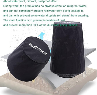 Cone Air Filter Sock Waterproof Universal Fit for Performance Air Intake Filter, Dustproof Protection Cover of High-Flow Air Intake Filter