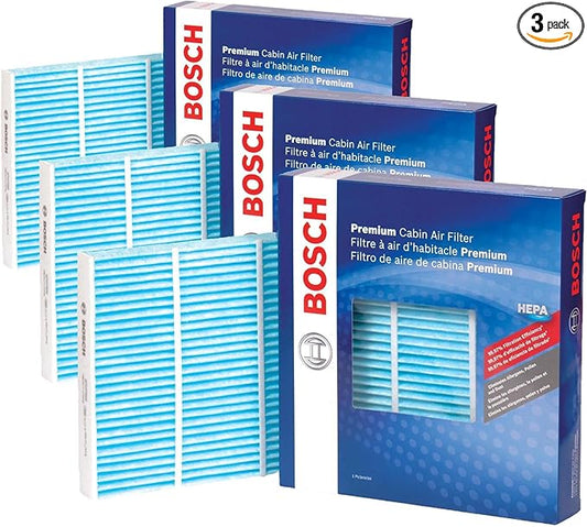 Bosch HEPA Cabin Air Filter | For Ford Expedition F-150 F-250 F-350 | For Lincoln Navigator | Pack of 3