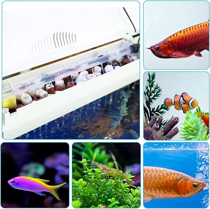 Aquarium Ceramic Ring 420g Bio Ceramic Media Ring for Aquarium Filter Replacement Biological Material Remover for Aquarium Fish Tank Pond Filter
