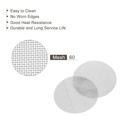 MECCANIXITY Pipe Screen Stainless Steel Screens, 1 Inch (25.4mm) Diameter for Pipe Filter, Pack of 120