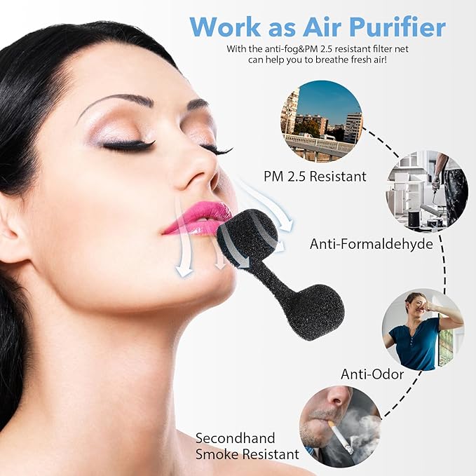 100 Pieces Nose Plug Filter Disposable Nose Dust Filters Bulk Sponge Nostril Filters for Spray Tanning Welding Dust Allergies Dust Construction Areas (Black)
