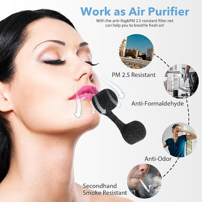 100 Pieces Nose Plug Filter Disposable Nose Dust Filters Bulk Sponge Nostril Filters for Spray Tanning Welding Dust Allergies Dust Construction Areas (Black)