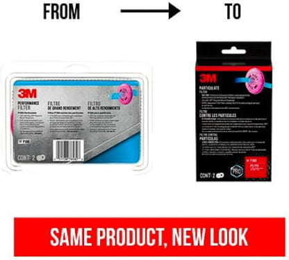3M particulate filters P100 #2091/07000 , Pink, One Size, 2 Count