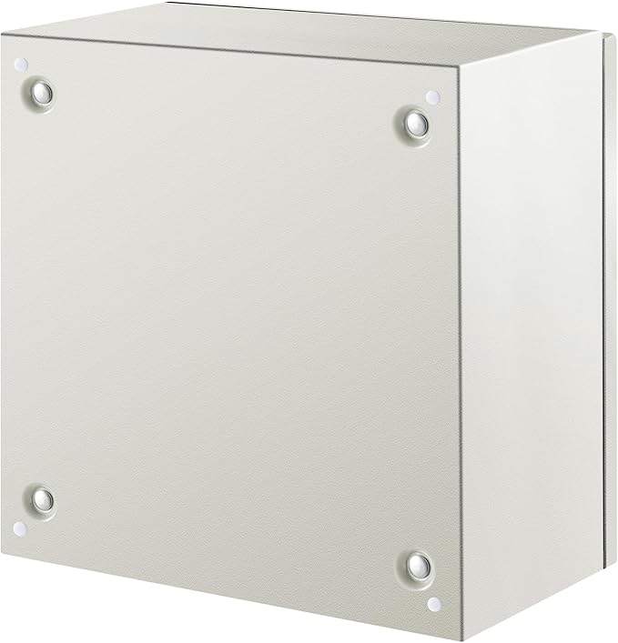 VEVOR NEMA Steel Enclosure, 16 x 16 x 8'' NEMA 4X Steel Electrical Box, IP66 Waterproof & Dustproof, Outdoor/Indoor Electrical Junction Box, with Mounting Plate