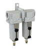 PneumaticPlus SAFU430-N06-MEP Air Particulate (10 µm), Coalescing (0.1 µm) Filter Combo, 3/4" NPT, Metal Bowl w/Manual Drain